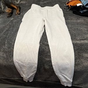 Lululemon white speckled sweat pants size 4
